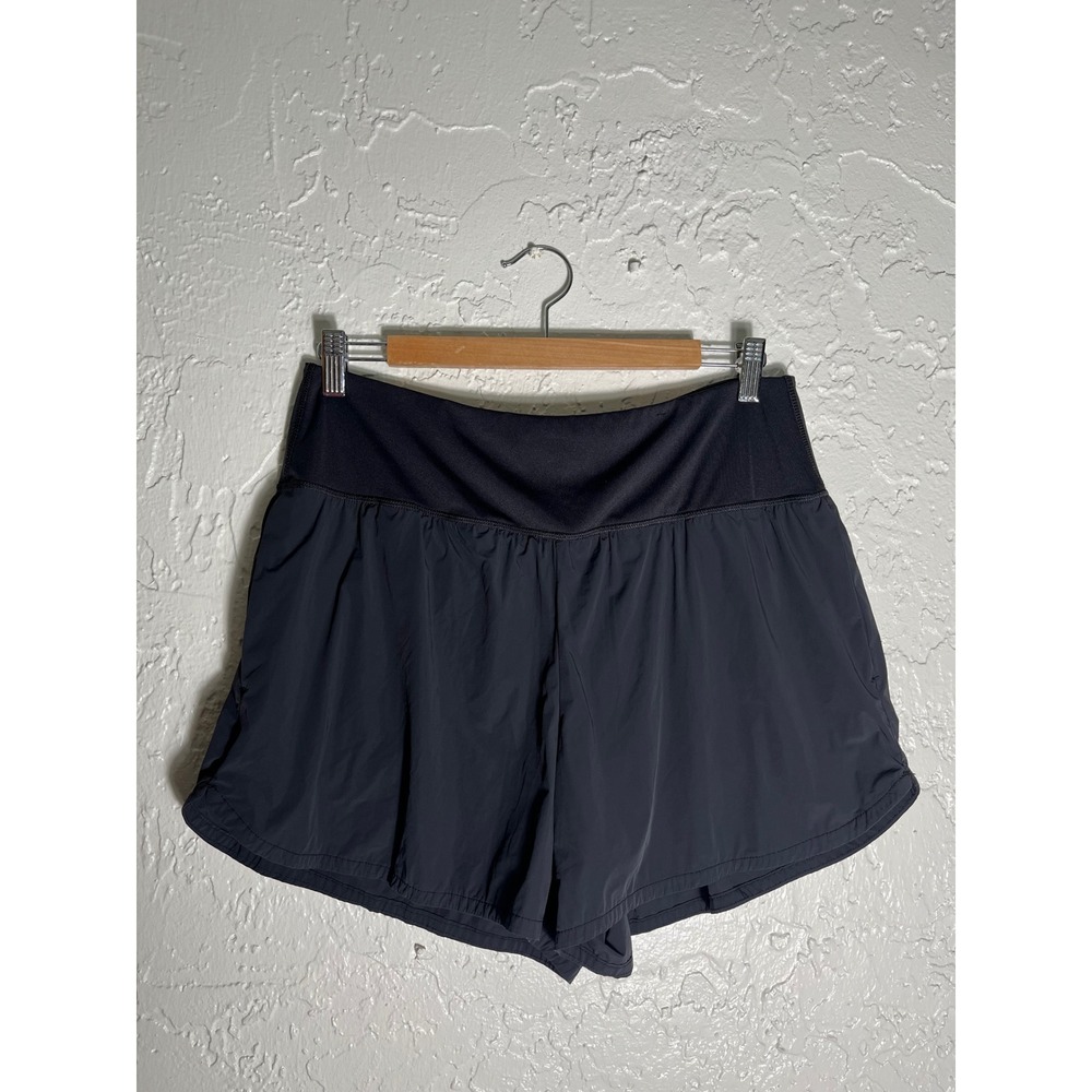 Spyder Active Women's Black 2-in-1 Running Shorts Built In Liner Size L